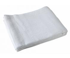 Clair de Lune Couverture douce en coton brossé pour lit bébé Motif imprimé Blanc