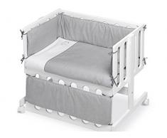 Pirulos 20713120 Table à Langer pour Lit Bébé, Motif: Lune, en coton, Blanc/Gris