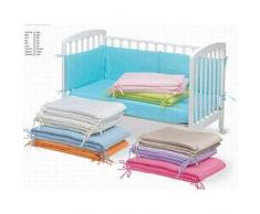 pirulos 43400519 – protecteur de berceau de Microfibre, Blanc et Fraise