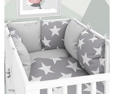 Tour de lit – Six coussins en velours pour lit bébé 70 x 140 cm