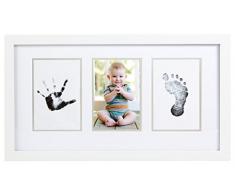 Babyhead imprimé Babyhead pour bébé Nouveau-né et empreinte Kit de cadre photo avec un tampon dencre Clean-Touch inclus pour créer des impressions pour bébé - un cadeau parfait pour la douche de bébé