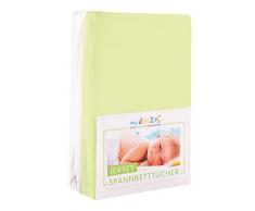 Julius Zöllner Drap-Housse En Jersey Lot de 2 pour le bébé lit taille Dimensions : 60 x 120 + 70 x 140,
