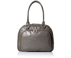 Lässig Sac à langer - Tender zipzip simili cuir terre - Sac à langer Multifonctionnel pour Maman Pratique avec porte biberon isotherme et un matelas à langer imperméable, poche grand et superbe