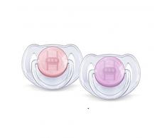 Philips AVENT Sucettes Transparente 6-18 Mois ( lot de 2) - Coloris aléatoire