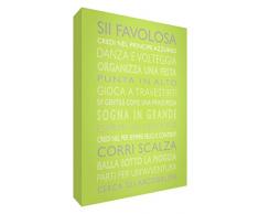 Feel Good Art GIRLSRULES2436-01IT Règles dune fille sur toile murale moderne style typographique 91 x 60 cm Lime Green