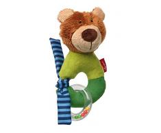 sigikid, Fille et Garçon, Hochet Ourson, Red Stars, Brun/Vert, 42179