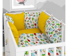 Lit bébé et tour de lit – Six coussins en velours pour lit bébé 70 x 140 cm