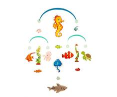 Hess Jouet en bois 10257 Mobile en bois, hippocampe, multicolore