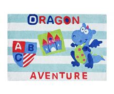PMP Tapis 100% Coton Tufte Theme Dragon 80 x 120