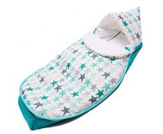 Sevira Kids - Chancelière universelle et imperméable - nid dange pour la poussette ou siège auto 0-24 mois - Ice Stars 2.0