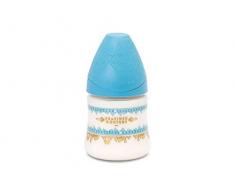 Suavinex - Biberon Bébé Premium Haute Couture Tétine ronde 150 ml bleu clair