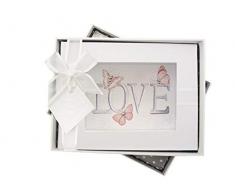 White Cotton Cards LV1S Album photo Motif papillons vintage