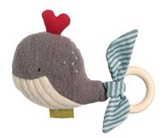 Sigikid Hochet - Baleine - Anneau de Dentition en Bois Multicolore