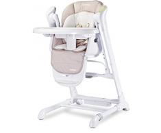 TERO-760 Chaise haute 2 en 1 + balançoire électrique pour bébé Indigo Beige
