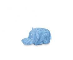 Kindertraum 51051080031 Coussin peluche éléphant, petit, 11 x 23 cm Bleu/Blanc