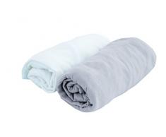 DOMIVA Lot 2 Drap Housse Jersey 70X140 Blanc/Perle