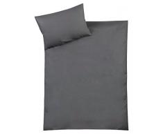 Julius Zöllner Parure de lit avec housse 100 x 135 cm et taie 40 x 60 cm Gris anthracite
