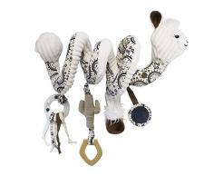 LES DEGLINGOS - Spirale dActivités - Muchachos Le Lama - Doudou pour Bébé et Enfant - Ultra Doux - Peluche - Ludique - Jouet éducatif - Convient dès la Naissance