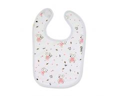 Sterntaler Bavoir en Velcro et Jersey Mabel, Souris Mabel, Taille : 38 x 26 x 1 cm, Blanc
