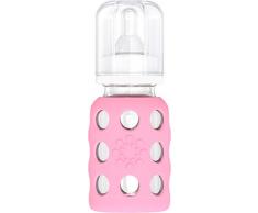 Lifefactory Biberon en Verre/Silicone Rose 120 ml