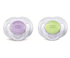 Philips Avent SCF170/18 - Sucette pour bébé, 0-6 mois, 2 pièces (Couleurs Assorties)