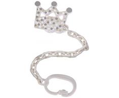 Nuk 10256408 Attache Tétine avec clip - Sans BPA, Blanc