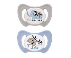NIP Miss Denti Sucette dentaire distribuée en plusieurs tailles sans BPA Taille 3 Gris/bleu