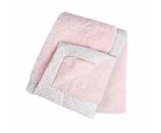Just Born 413703l – Doudou en peluche avec frontière, Couleur Rose