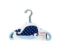 3 Sprouts cintres, Baleine bleue