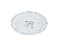 Lässig Assiette avec coque en silicone Lela Bleu clair