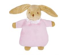 TROUSSELIER - Doudou avec Hochet - Lapin Nid dAnge - 20 cm de haut - Classique Chic - Idéal Cadeau de Naissance - Lavable en Machine - Colori Rose