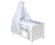 Julius Zöllner 5776216142 Parure de lit 3 pièces avec motif, avec tour de lit, ciel et parure de lit, 100 x 135 cm + 40/60 cm