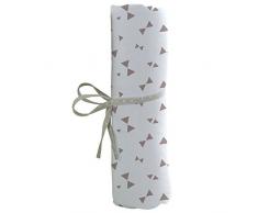 babyCalin Drap Housse Imprimé Nœuds Taupe 60 x 120 cm