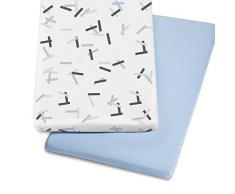 Snuz Berceau Drap-housse, Vent, Lot de 2
