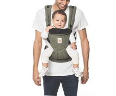 Ergobaby Porte Bebe Ergonomique Omni 360 4-En-1 Multiposition Dorsale et Ventral Vert Kaki