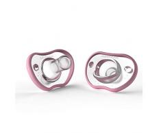 Nanobébé Flexy Lot de 2 tétines ultra douces pour un développement oral sain et ergonomique, convient aux personnes âgées et aux personnes âgées Turquoise