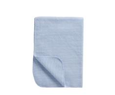 Meyco - Couverture pour bébé Verona 100% coton fabriqué en Allemagne - Bleu clair - 75x100 cm - Oeko-Tex certification