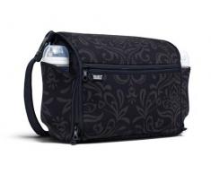 Built NY Sac à langer convertible Motif damas Noir