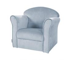 Roba 450121SY Lil Sofa Fauteuil rembourré avec accoudoirs en velours Bleu clair 43 x 51 x 40 cm