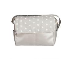Happy Way Sac à langer unisexe Motif étoiles Gris