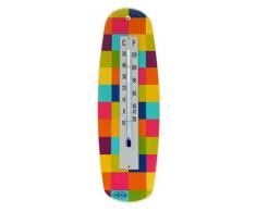 Hess Jouet en bois 15802 Thermomètre en bois Motif couleurs Multicolore Env. 26 x 8 cm