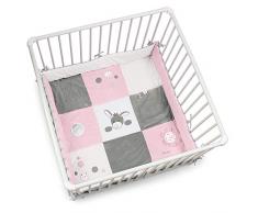 Sterntaler Tapis de Parc, Âne Emmi Girl ; Âge : Dès la naissance, Rose/Gris, 100 x 100 cm