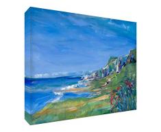 Feel Good Art VJ-DEVON1216-15IT Écureuil dans Le Devon Peinture sur Toile Matériel Original stylisé, Artiste Val Johnson 40 x 60 cm Multicolore