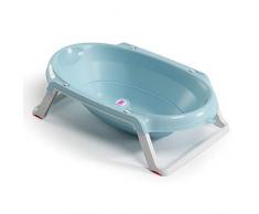 OKBABY Onda Slim - Baignoire Pliante pour le Bain des Nouveau-nés 0-12 Mois - Bleu Translucide