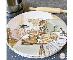 Petit Jour Paris - 3 assiettes à dessert assorties Ernest & Célestine - Parfaites pour le dessert