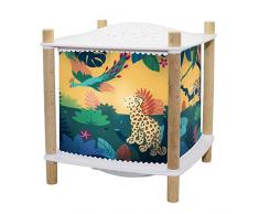 TROUSSELIER - Savane - Veilleuse - Lanterne ReVOLUTION 2.0 - Cadeau Enfant - Projecteur d’Etoiles Musical - Musique & Histoire du soir en Streaming - Détecte les Pleurs - Rechargeable