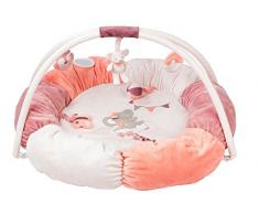 Nattou Coussin de Jeu avec Arche de Jeu, Adèle et Valentine, 87 x 87 x 52 cm, Rose/Orange