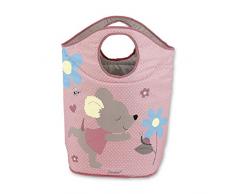Sterntaler Panier de Rangement, Souris Mabel, Pour Jouets et Linge, Panier à Linge, Rose Clair/Multicolore