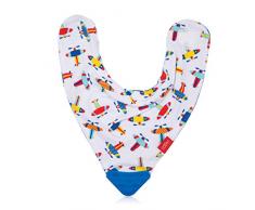 Nûby Bavoir bandana avec bord de dentition Bleu 3 m