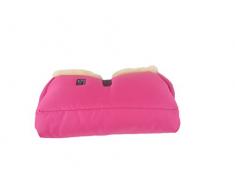 Kaiser Big Double Chauffe Mains, peau dagneau nature, Rose